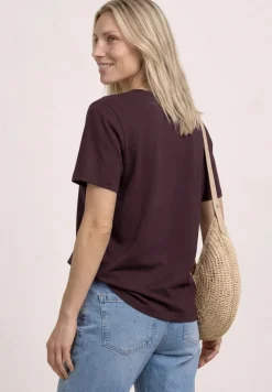 Shirt met ronde hals en foliedetails