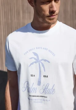 Shirt met ronde hals en frontprint