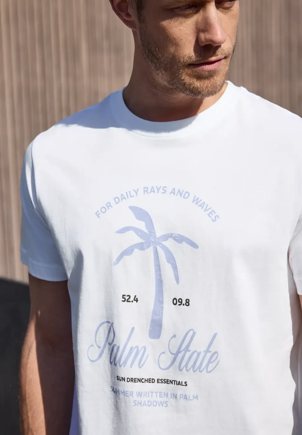 Shirt met ronde hals en frontprint