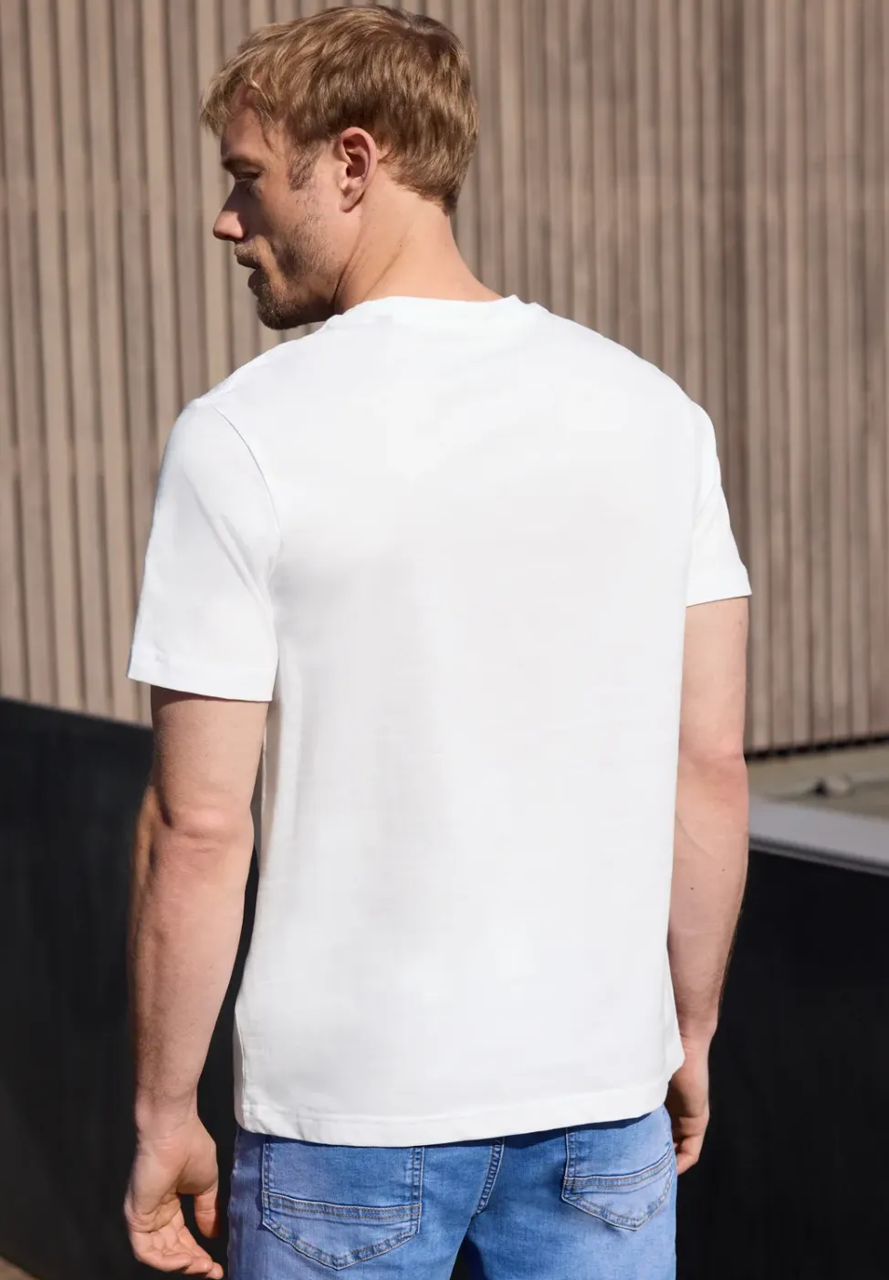 Shirt met ronde hals en frontprint