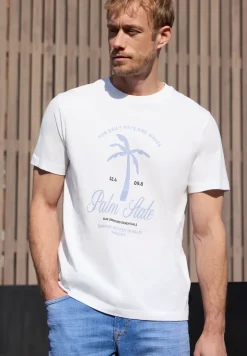 Shirt met ronde hals en frontprint
