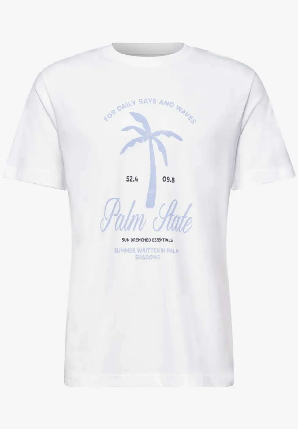 Shirt met ronde hals en frontprint