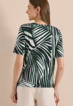 Shirt met ronde hals en grafische print