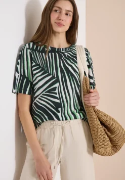 Shirt met ronde hals en grafische print