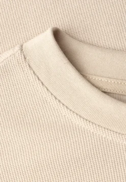Shirt met ronde hals en gebreide textuur