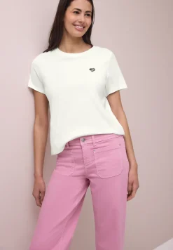 Shirt met ronde hals en hartdetail