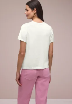 Shirt met ronde hals en hartdetail