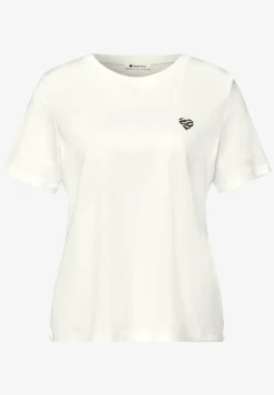 Shirt met ronde hals en hartdetail