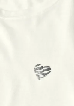 Shirt met ronde hals en hartdetail