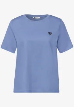 Shirt met ronde hals en hartdetail