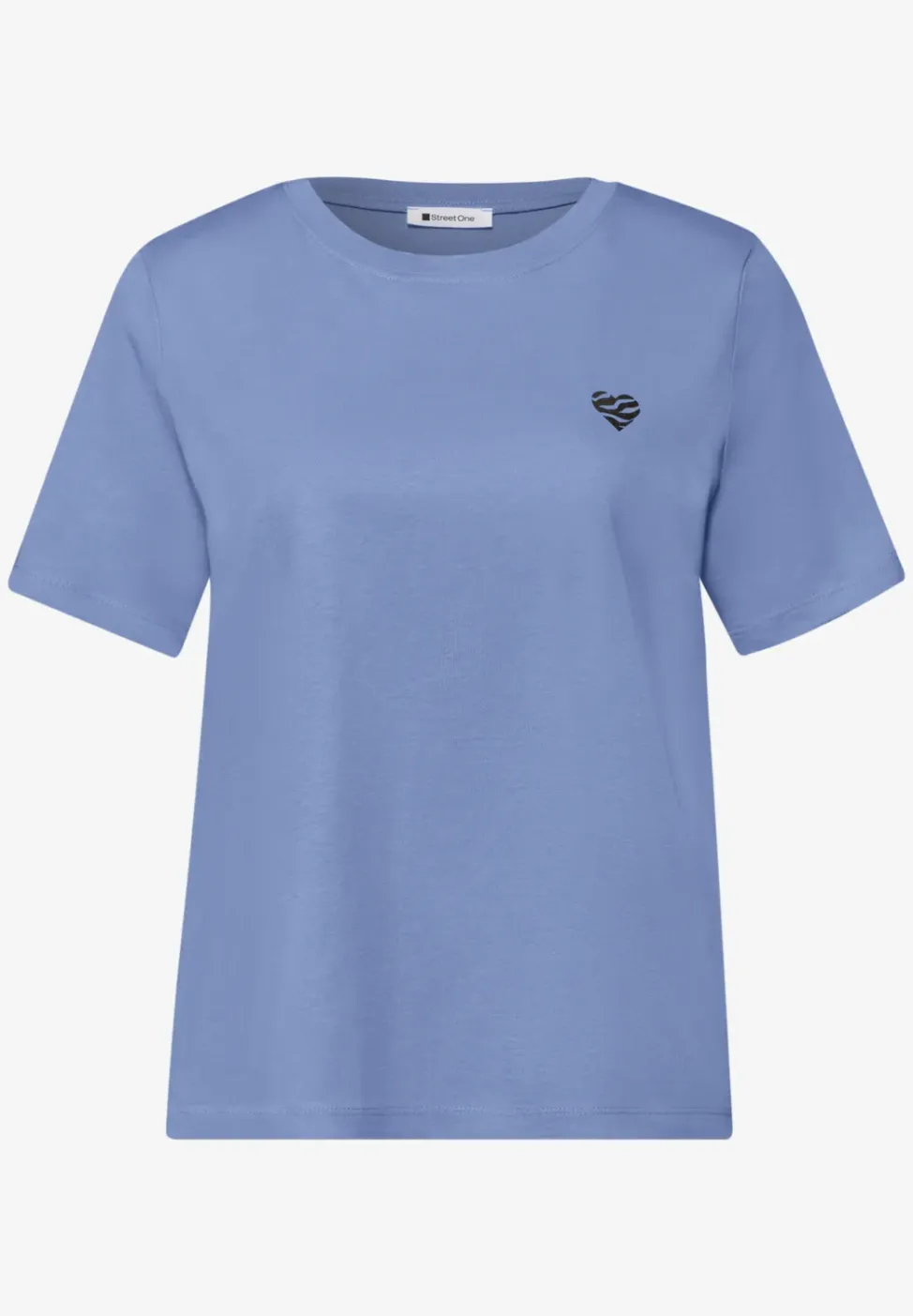 Shirt met ronde hals en hartdetail