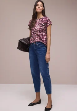 Shirt met ronde hals en knoopdetails