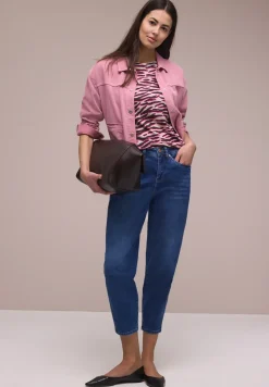 Shirt met ronde hals en knoopdetails