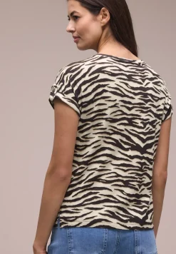 Shirt met ronde hals en knoopdetails