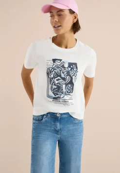 Shirt met ronde hals en nautische print