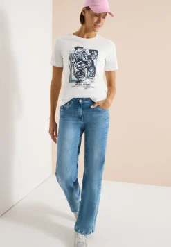 Shirt met ronde hals en nautische print