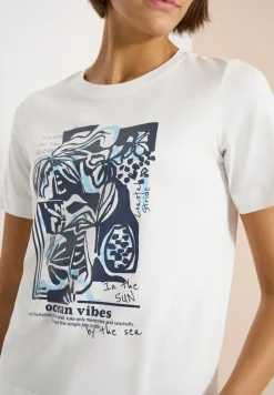 Shirt met ronde hals en nautische print