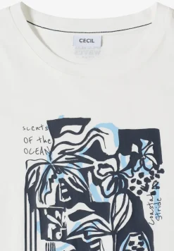Shirt met ronde hals en nautische print