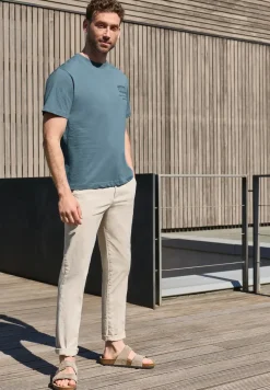 Shirt met ronde hals en opdruk op de rug