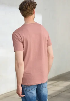 Shirt met ronde hals en omslag