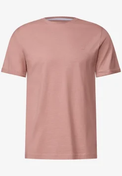 Shirt met ronde hals en omslag