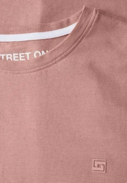 Shirt met ronde hals en omslag