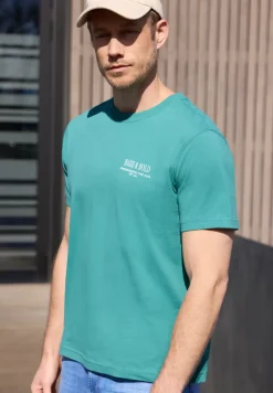 Shirt met ronde hals en opdruk op de rug