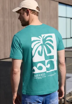 Shirt met ronde hals en opdruk op de rug