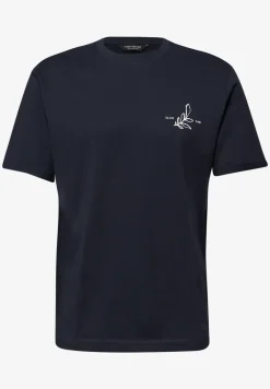 Shirt met ronde hals en opdruk op de rug