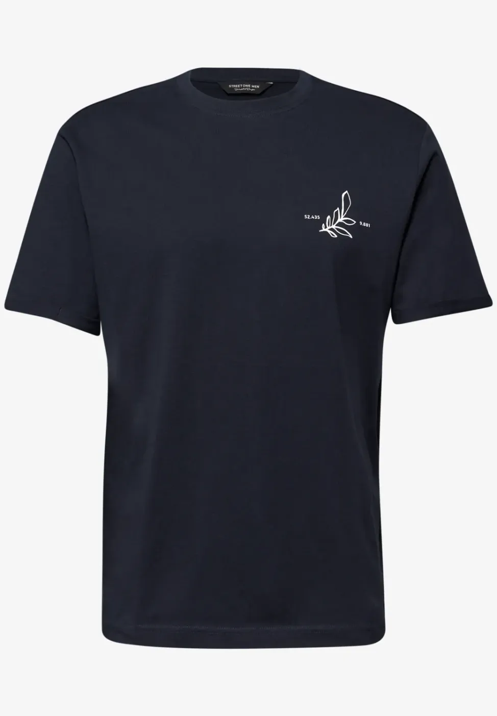 Shirt met ronde hals en opdruk op de rug
