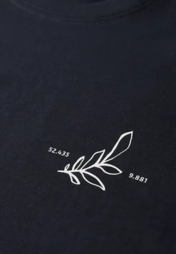 Shirt met ronde hals en opdruk op de rug