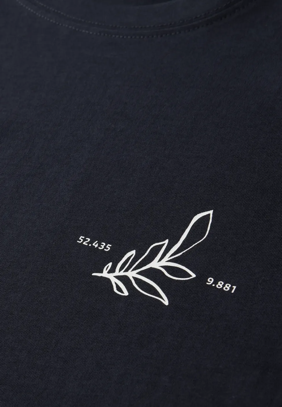 Shirt met ronde hals en opdruk op de rug