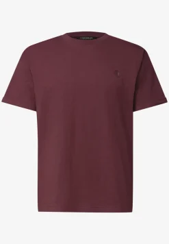 Shirt met ronde hals en omslagdetail