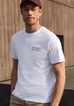 Shirt met ronde hals en opdruk op de rug