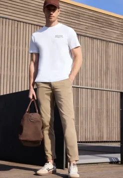 Shirt met ronde hals en opdruk op de rug