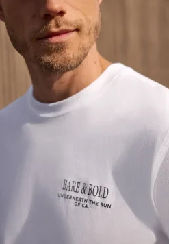 Shirt met ronde hals en opdruk op de rug