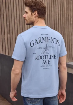 Shirt met ronde hals en opdruk op de rug