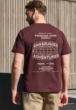Shirt met ronde hals en opdruk op de rug