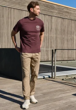 Shirt met ronde hals en opdruk op de rug