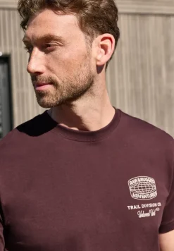 Shirt met ronde hals en opdruk op de rug