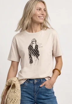 Shirt met ronde hals en print