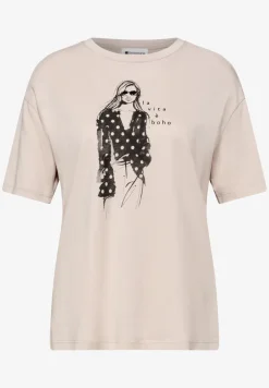Shirt met ronde hals en print