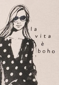 Shirt met ronde hals en print