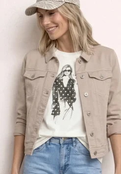 Shirt met ronde hals en print