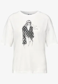 Shirt met ronde hals en print
