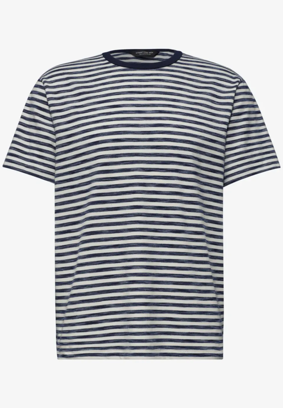 Shirt met ronde hals en piquéstructuur