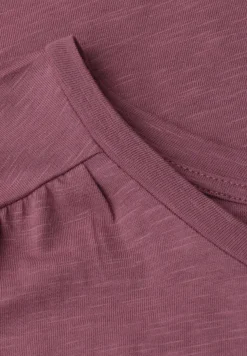 Shirt met ronde hals en rimpels