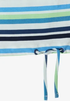Shirt met ronde hals en rimpels