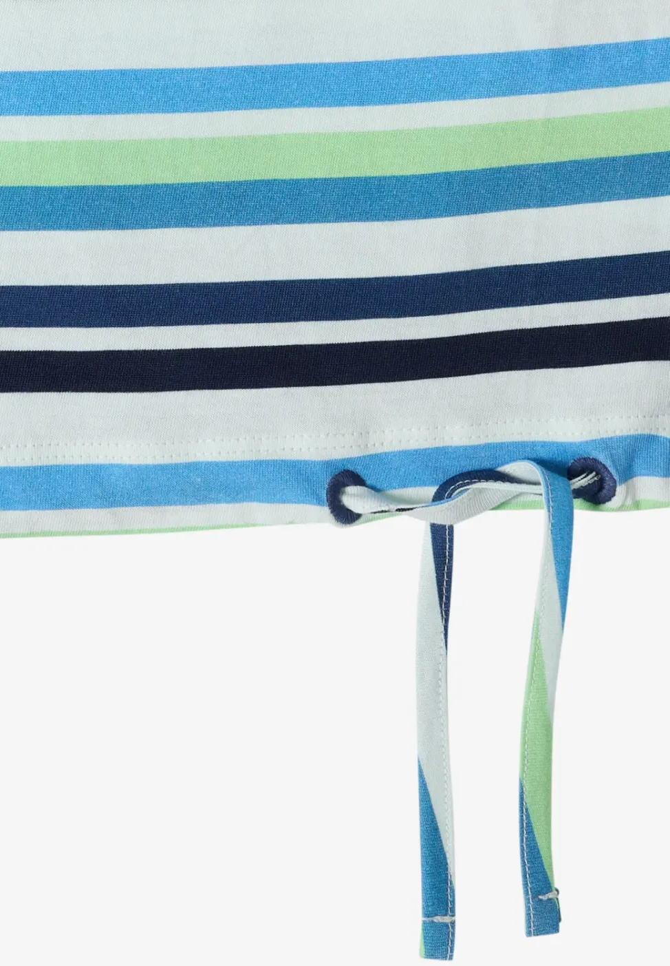 Shirt met ronde hals en rimpels
