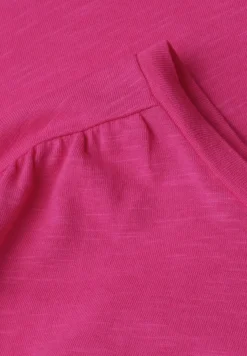 Shirt met ronde hals en rimpels